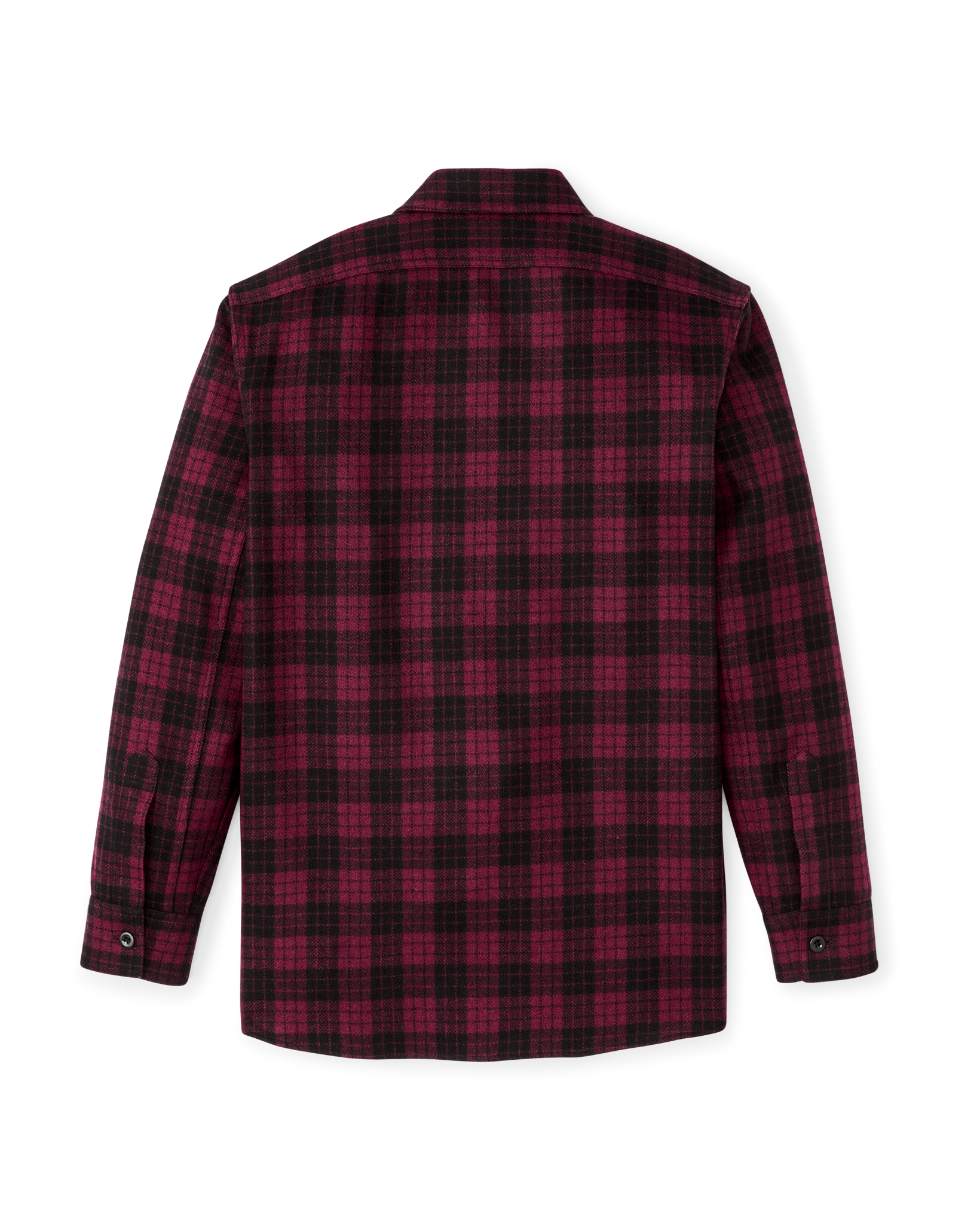 1922 Archive Wool Shirt - Deep Crimson / Black Plaid - Image 2