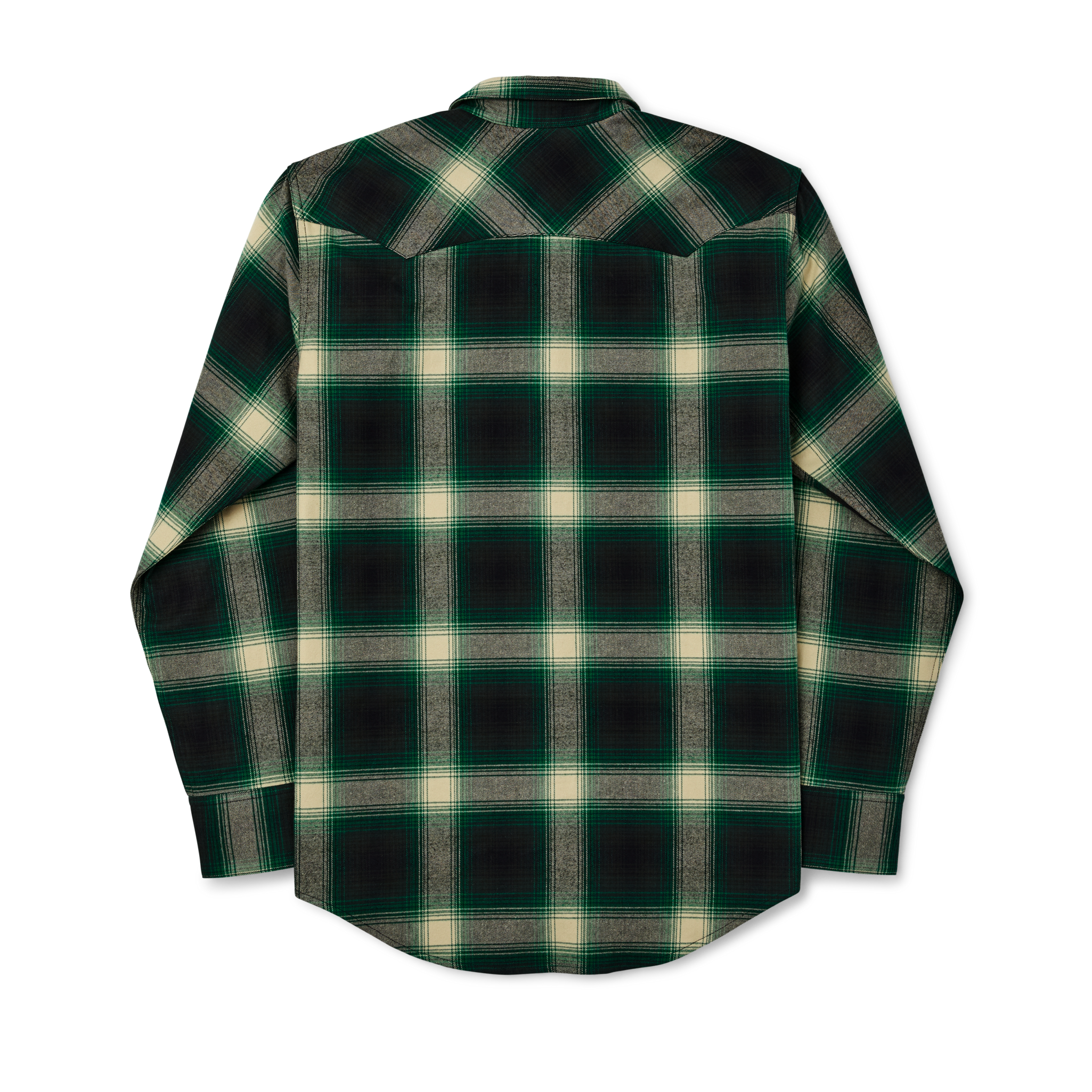 Western Flannel Shirt - Bottle Green Ombre - Image 2