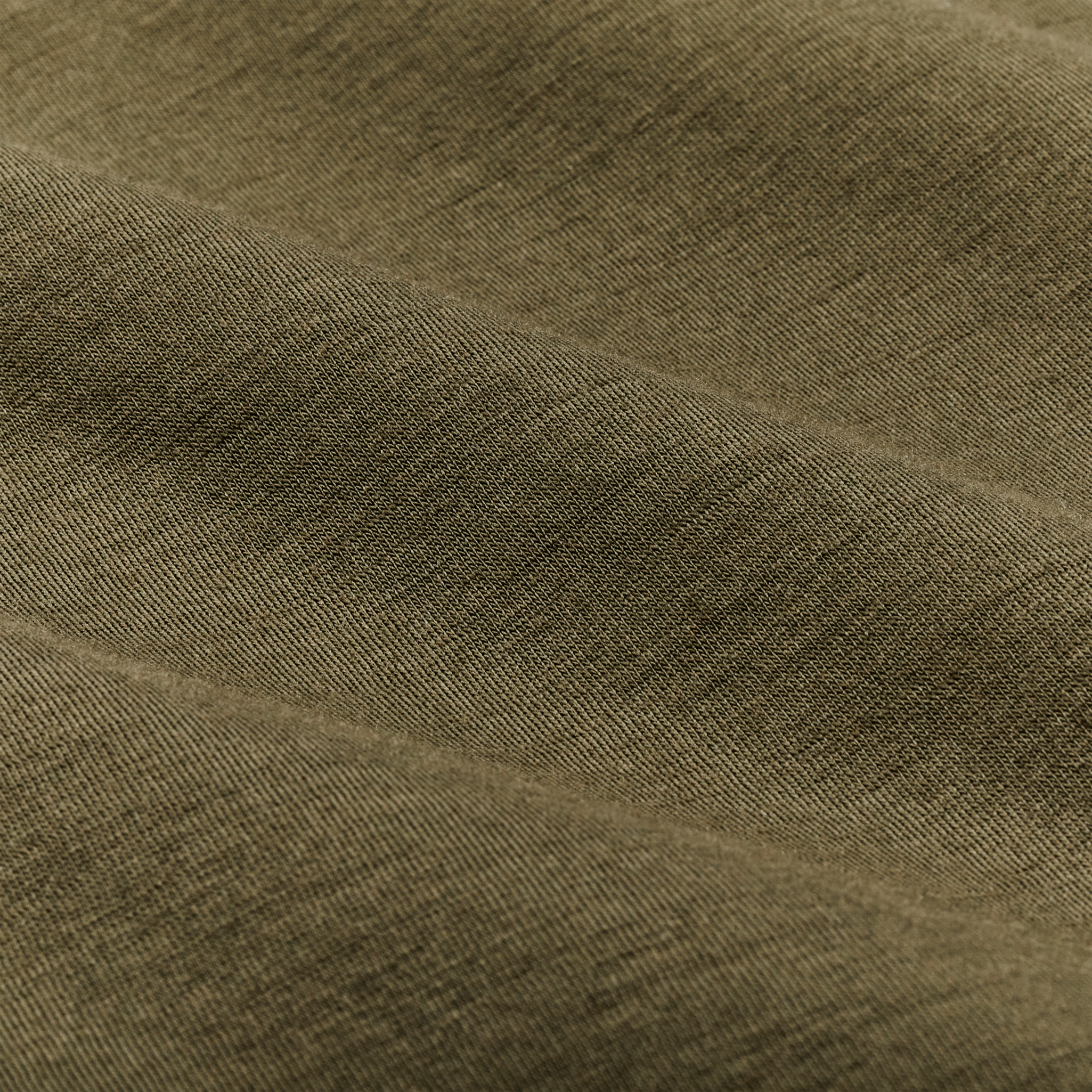 210g Merino Wool Short Sleeve Crewneck T-Shirt - Dark Olive - Image 4