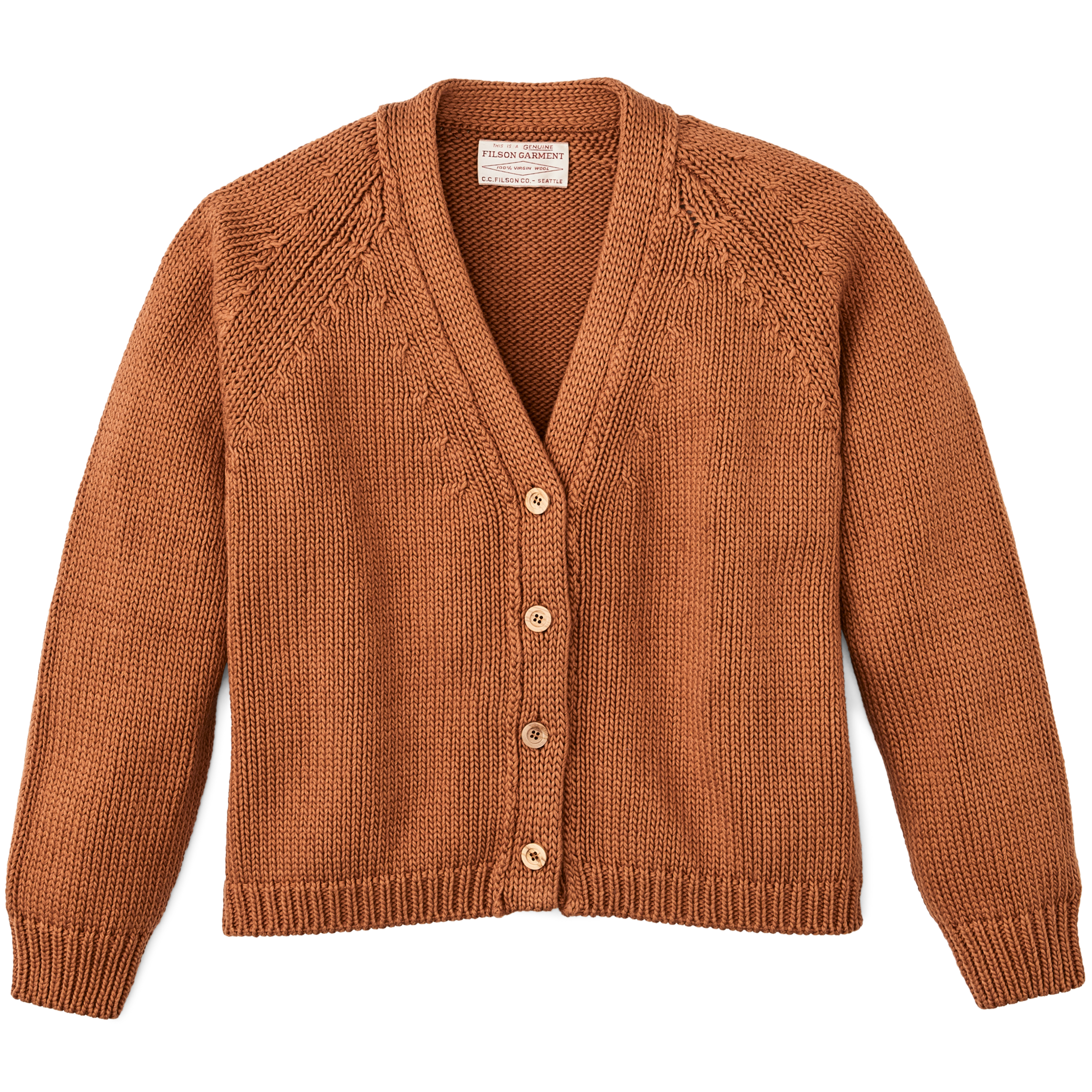 Women's Rustic Cotton Cardigan - Chestnut