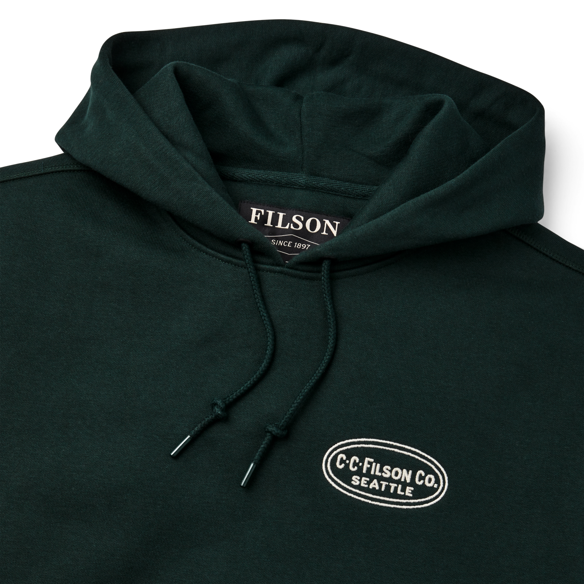 Prospector Embroidered Hoodie - Fir Oval - Image 3