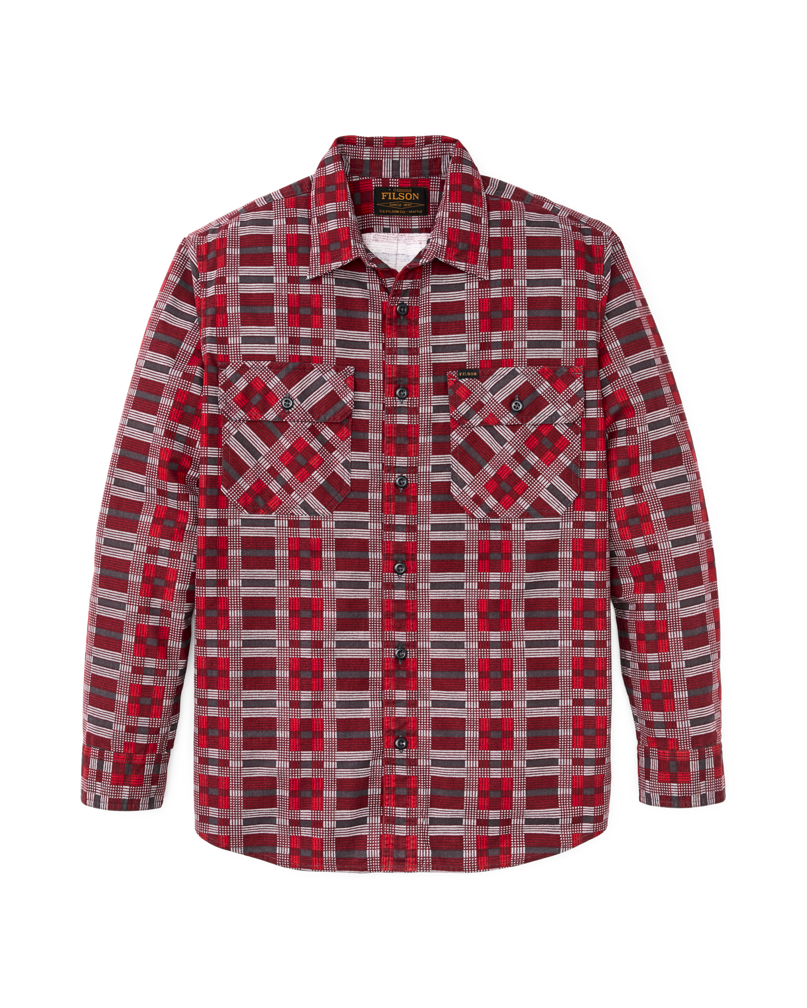 Field Flannel Shirt - Burgundy / Red Plaid