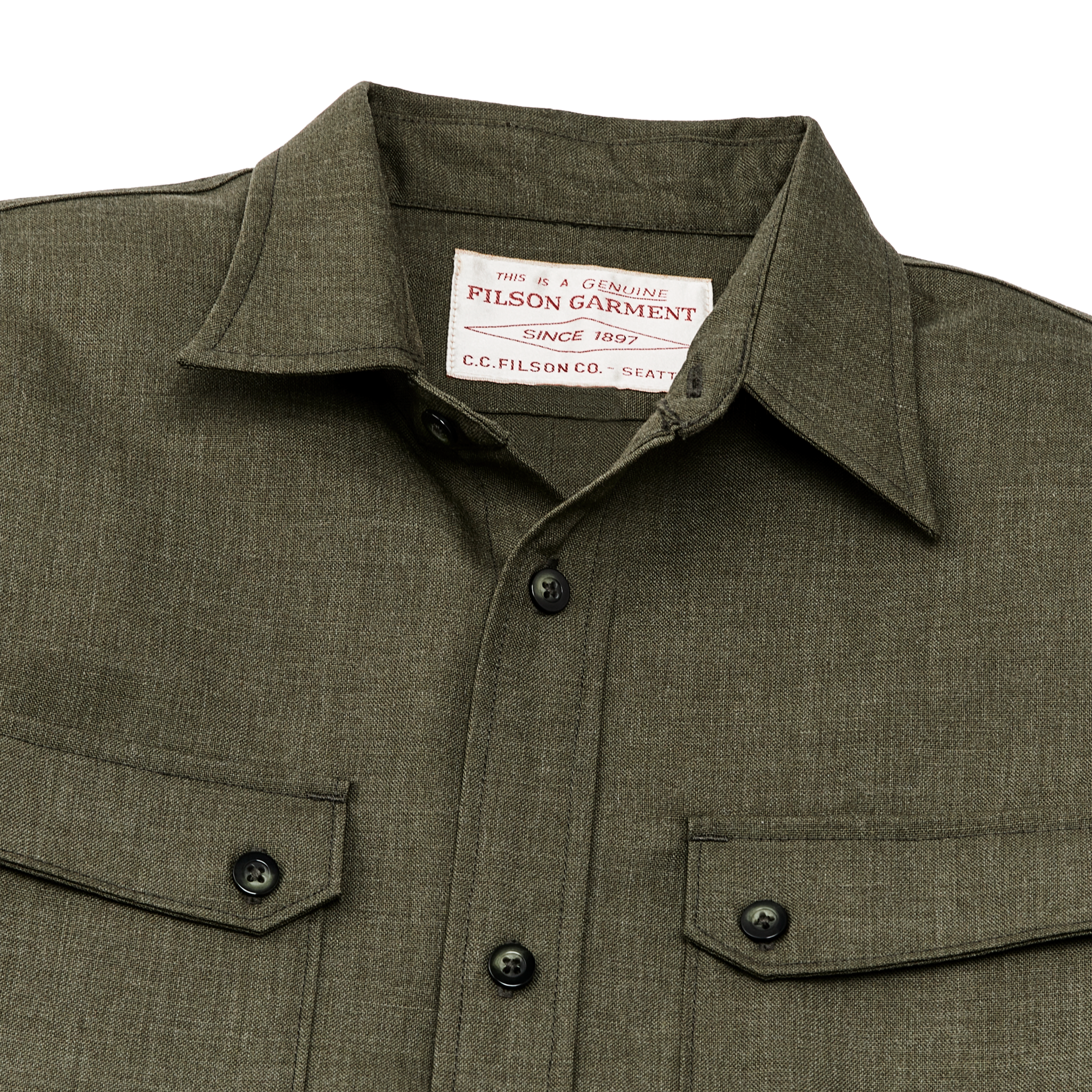 Worsted Wool Guide Shirt - Forest Green Heather - Image 4