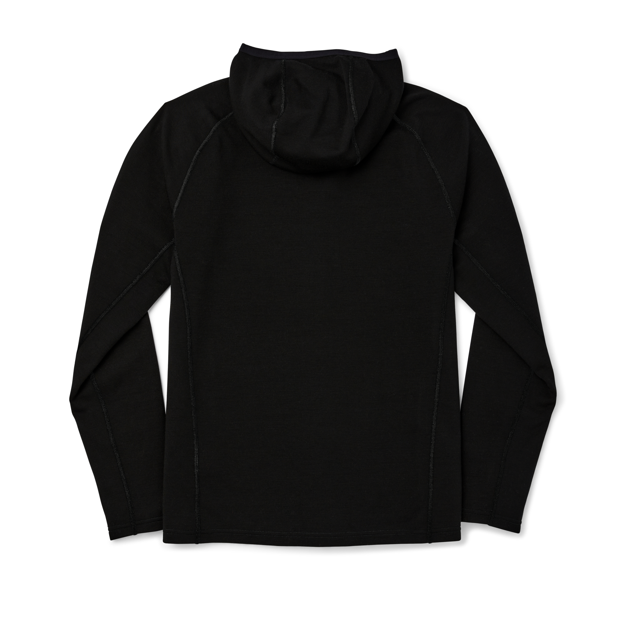 400g Merino Wool Hoodie - Black - Image 2