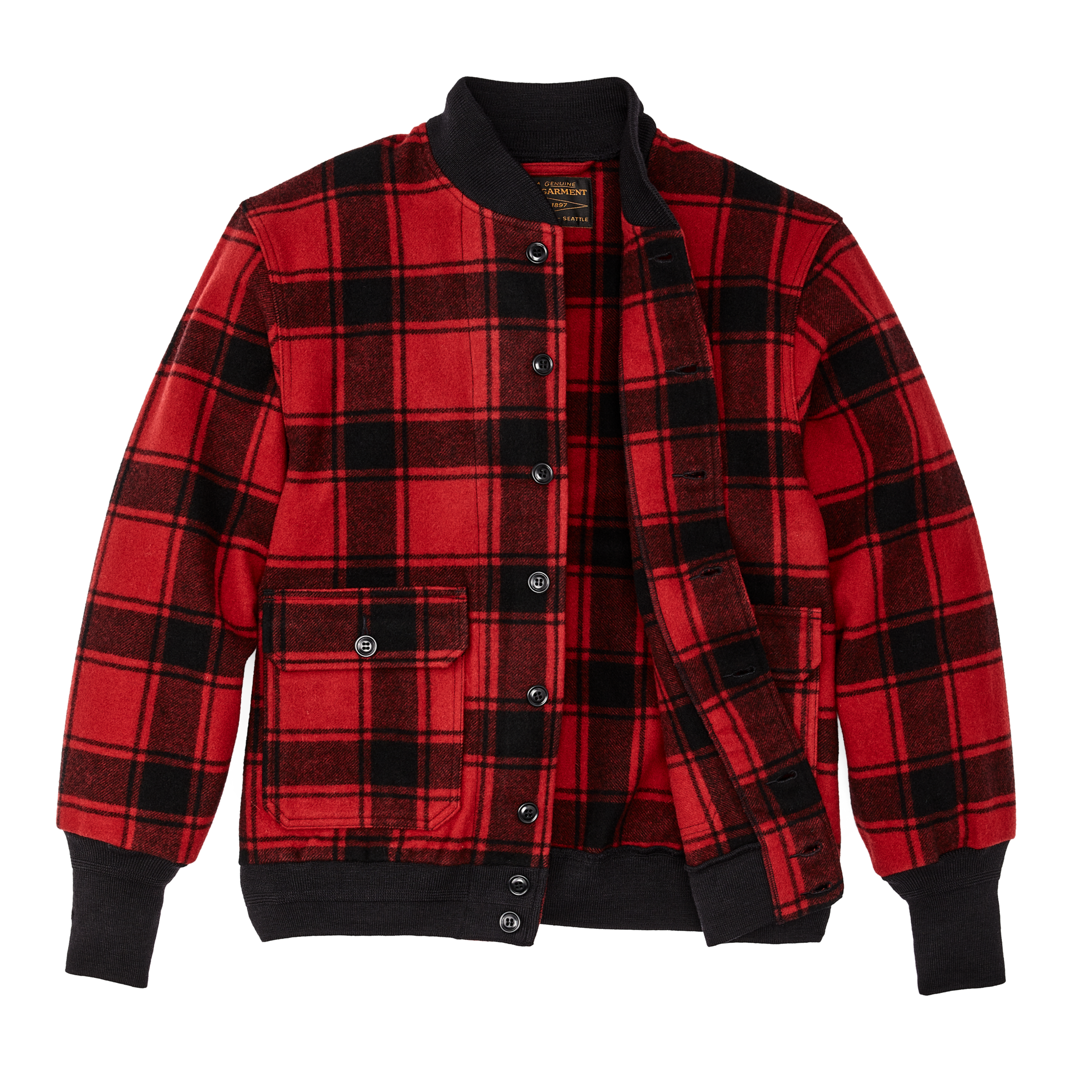 Ccc Wool Bomber - Red Black Plaid - Image 5