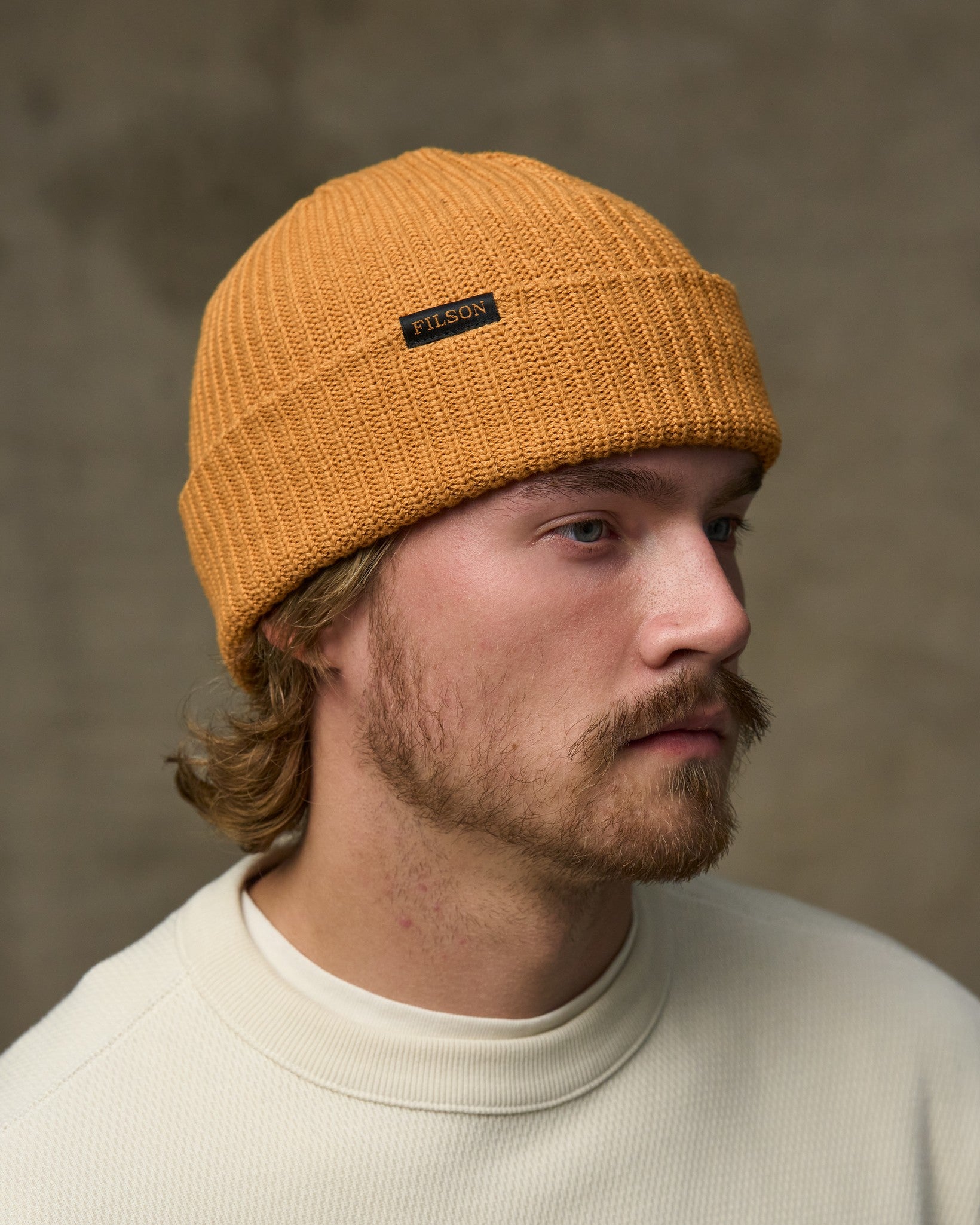 Cotton Watch Cap - Gold Ochre - Image 2